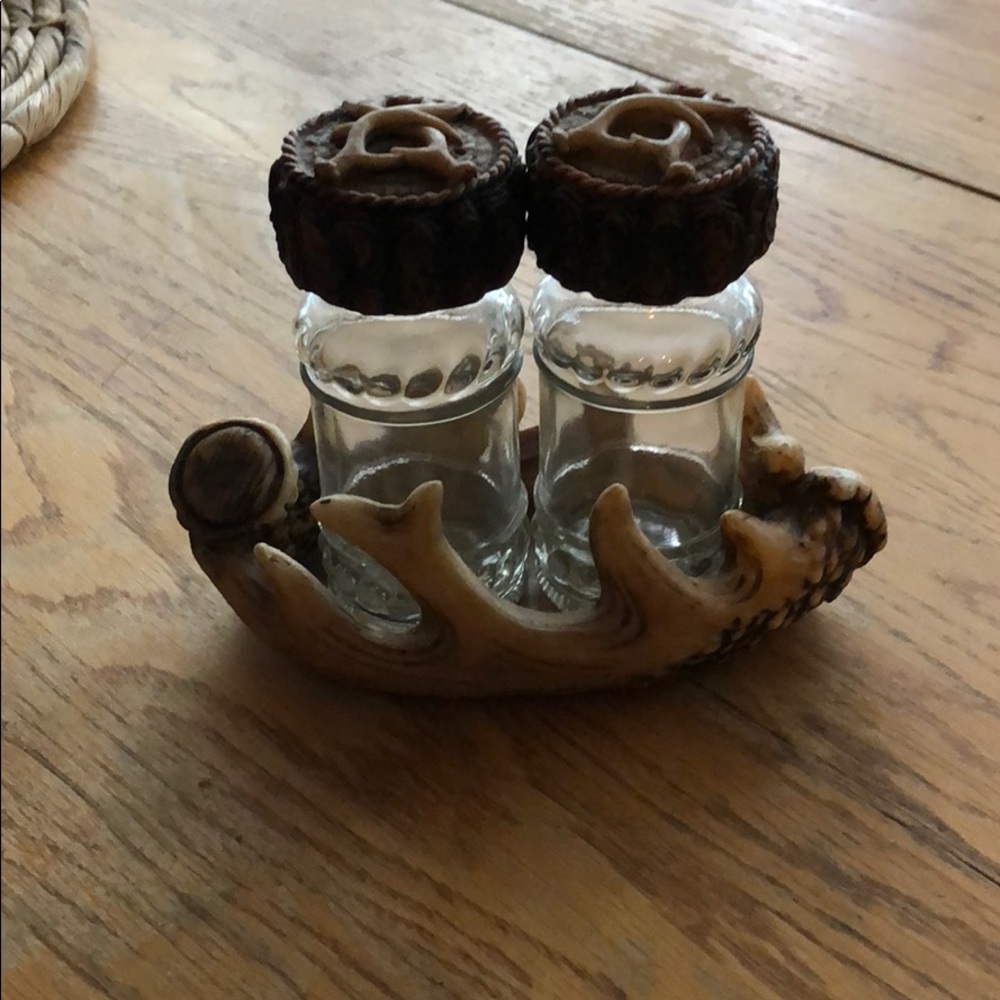 Antler salt and pepper shakers